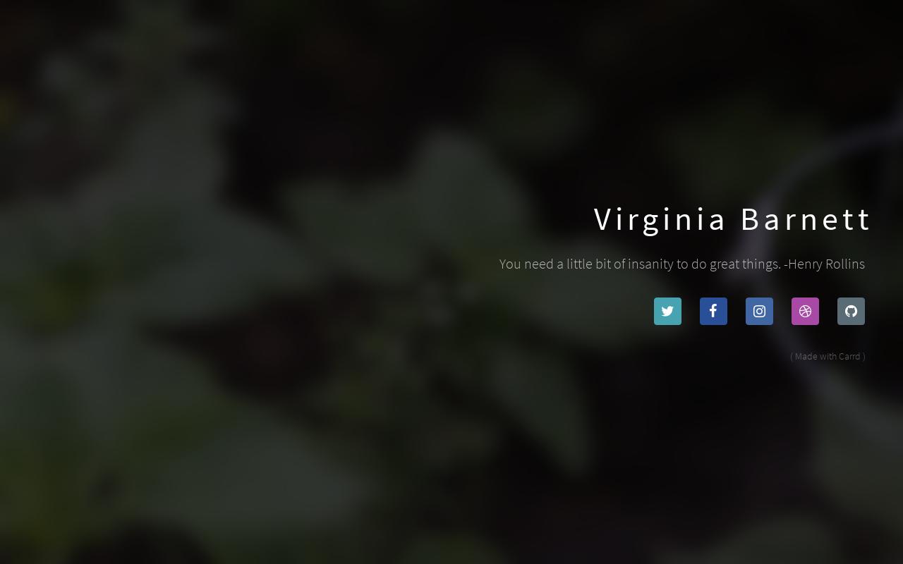 Carrd profile picture for @virginia